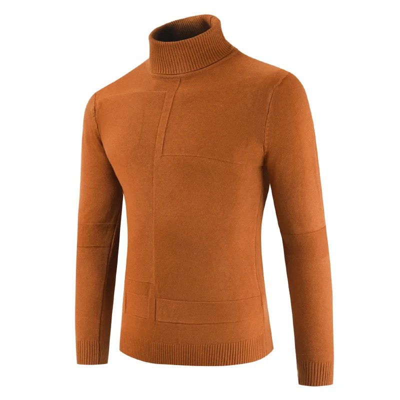 

NEGIZBER 2019 Autumn Winter Men's Turtleneck Sweaters Solid Sknny Warm Pullovers Turtleneck Men Fashion Casual Sweater Men Cloth