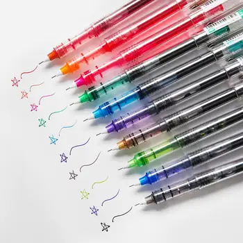 

1pcs Diamond Transparent Ink Pen Free Liquid Color 0.5mm Ballpoint Fine Pens for Writing Signature Drawing School Supplies A6002