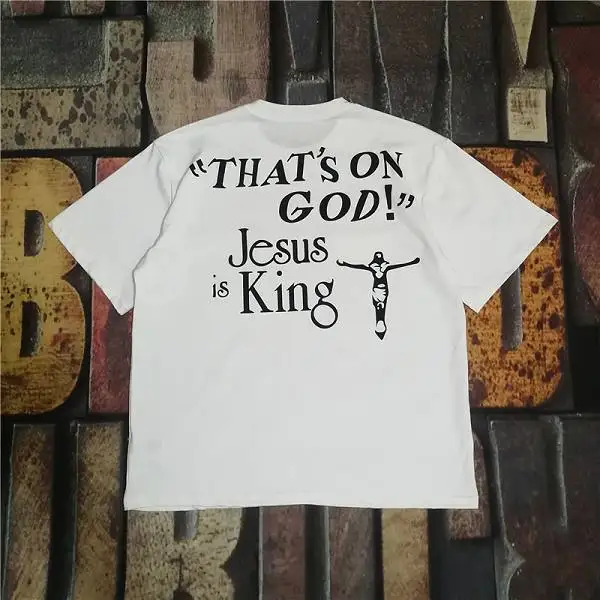 19ss, новинка, Sunday Closed On jesus is king, футболка, 3D цифровая печать, футболки Kanye West, повседневные белые футболки Jesus Is King