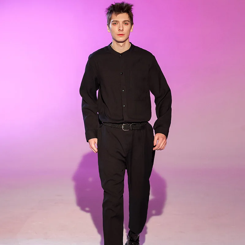 

Catwalk Models Loose-Fit Fashion Man Onesie Wide-Leg Romper One-piece