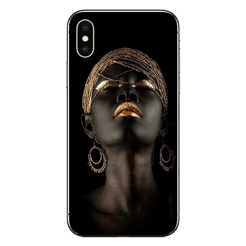 2bunz Melanin Poppin Aba Мягкий силиконовый чехол для iPhone X XR XS Max 6 6s 7 8 Plus 5s модный Африканский женский черный чехол для девочки