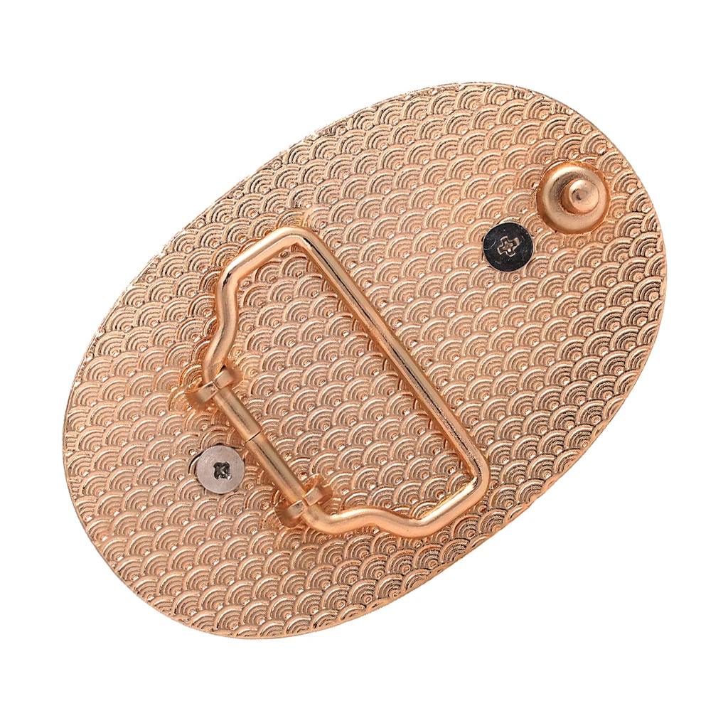 Western Belt Buckle Replacement - Inlaid Gemstone & Turquoise - Novelty Cowboy Belt Buckle, Oval / Square