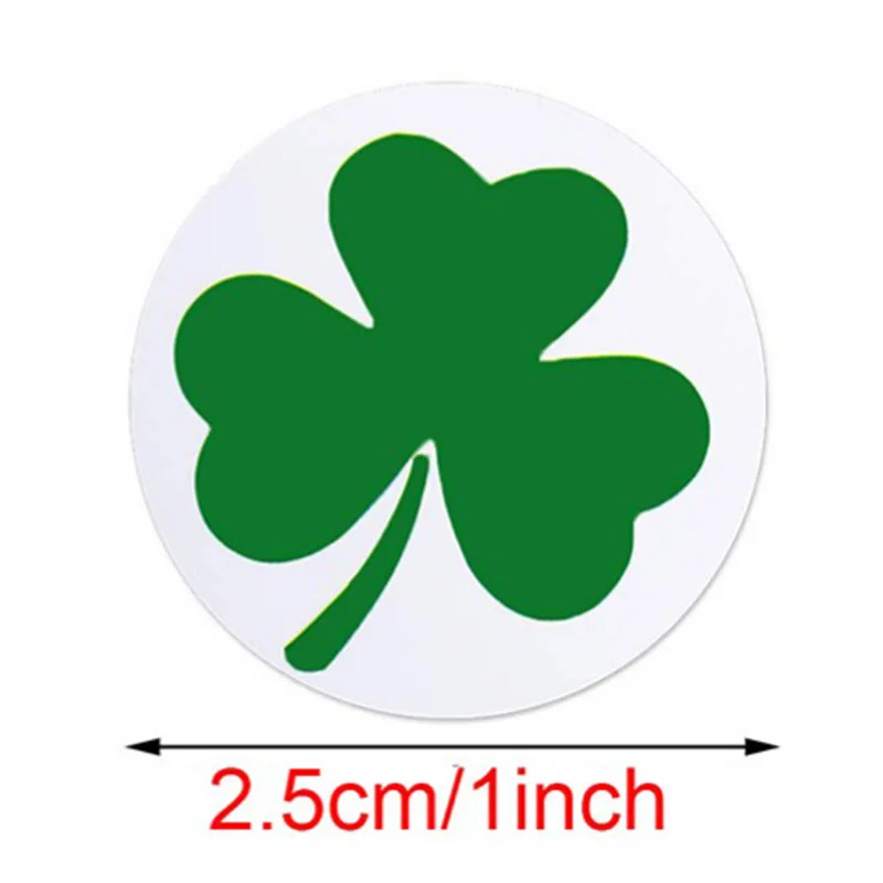 500 Pcs Clover Sticker Rolled Christmas Day Sticker Window Wall Decal Gift Label Diy Sticker Household Decorations