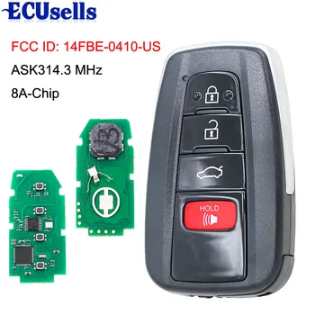 

3+1/4 Button ASK314.3MHz Smart Remote Key Fob 8A-Chip FCC ID:14FBE-0410-US suit for 2018-2019 Avalon