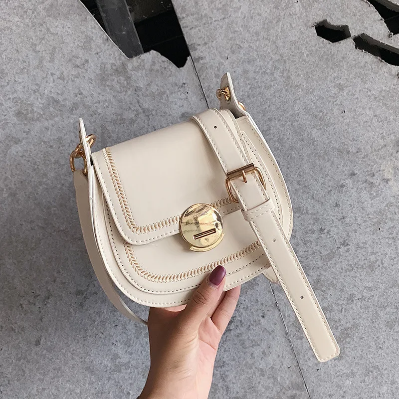 

Bag Women's 2019 New Style South Korea INS-Style Contrast Color Ellipse Handbag Shoulder Oblique Versatile Trend WOMEN'S Bag