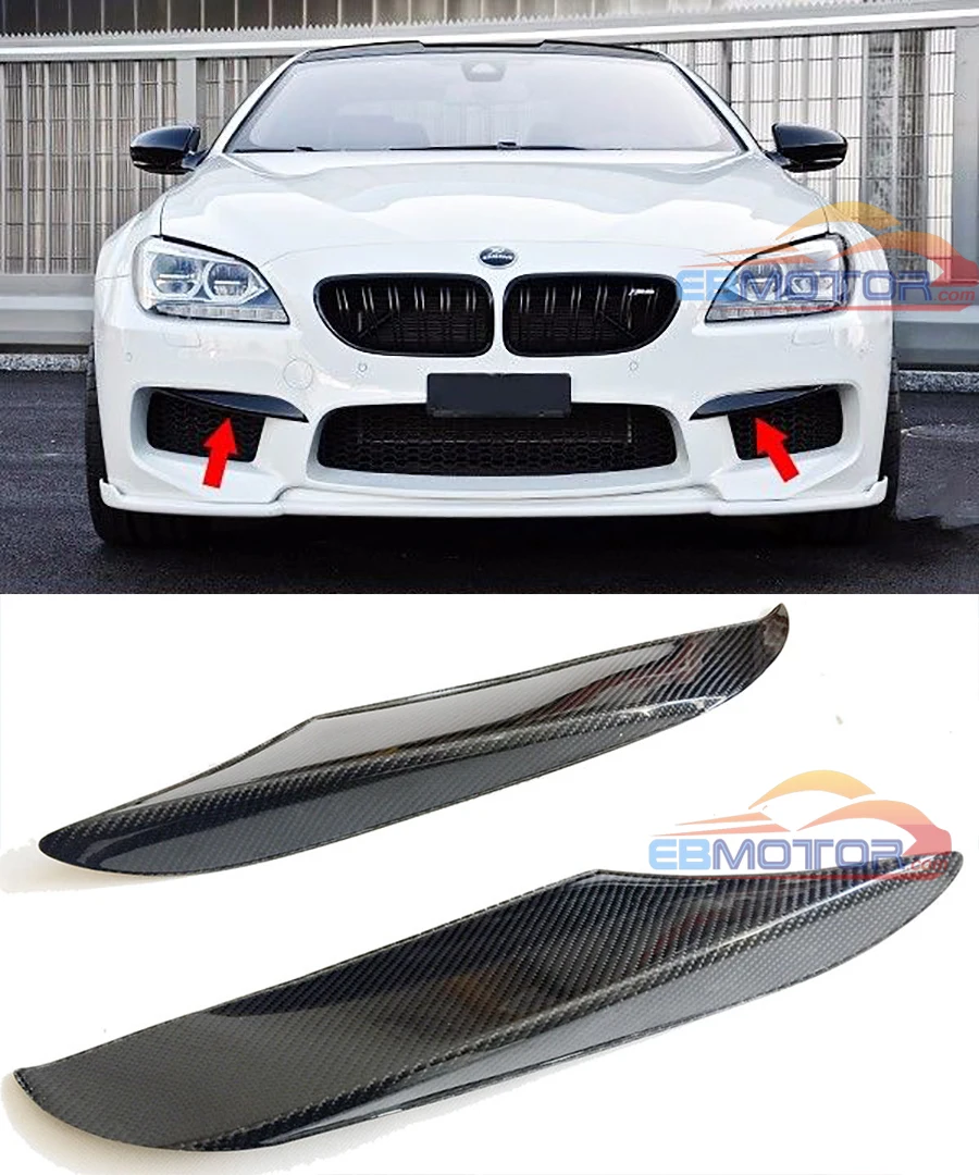 ebmotor-com REAL CARBON FIBER FRONT BUMPER COVER 1pair FOR BMW F12 F13 F06 M6 MODELS 2013UP _8731