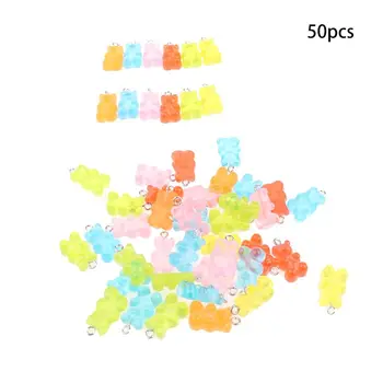 

Candy Bear Cute Resin Charms DIY Patch Findings Gummy Earrings Keychain Necklace