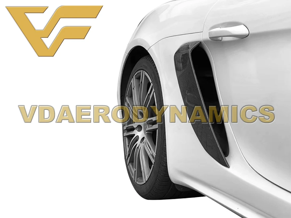 Подходит для 16-20 718 Porsche Cayman Boxster VAD карбоновое волокно боковое крыло вентиляционное отверстие плотины рамка накладка