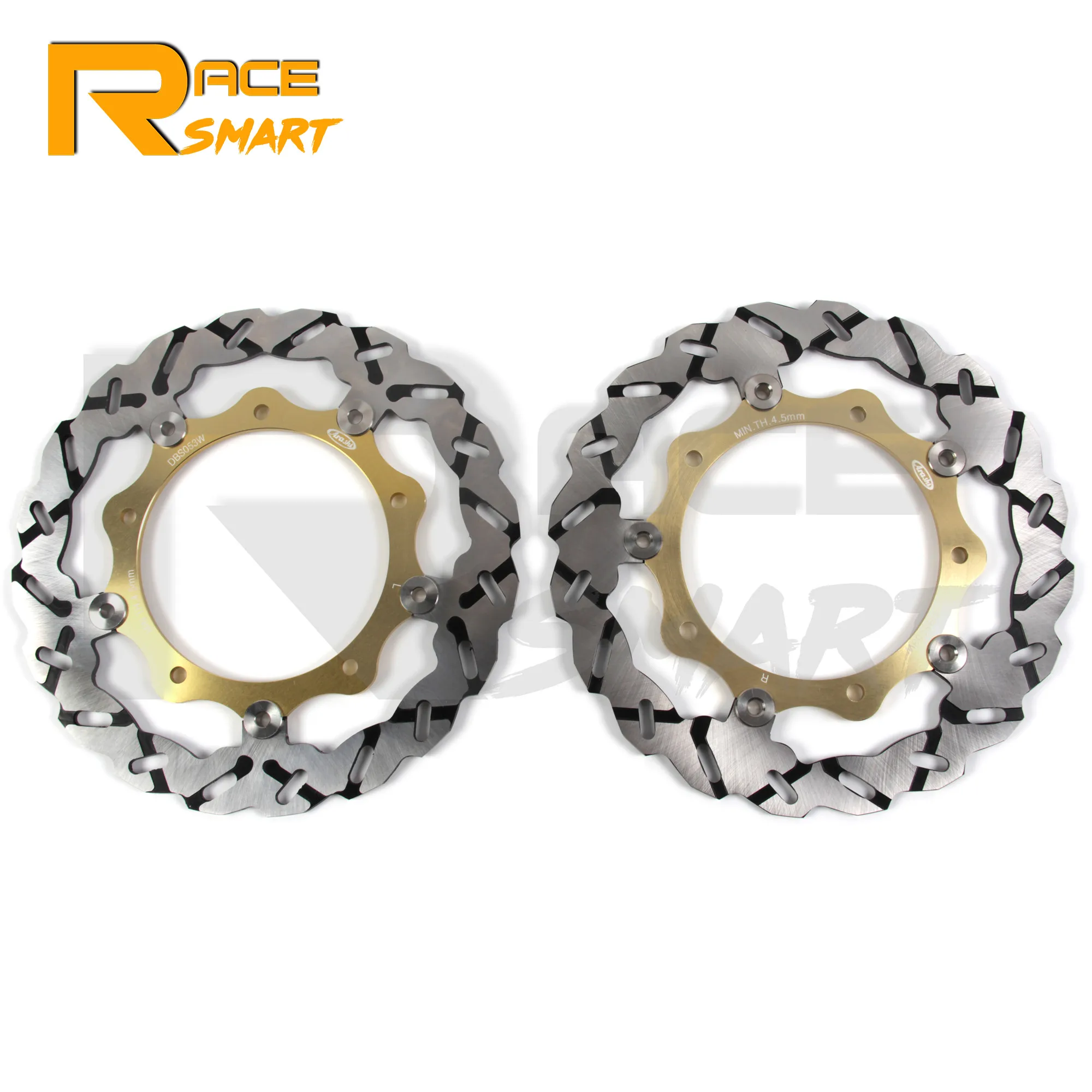 US $132.99 Motorcycle CNC Floating Front Brake Discs Disk Rotors For YAMAHA XP TMAX 500 20042007 XP500 TMAX Tmax XP500 2005 2006 Gold