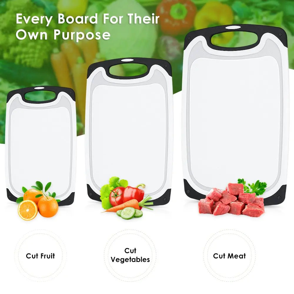 Kitchen Cutting Board with a Peeler Anti-slip Design Plastic Chopping Board Dishwasher Safe for Vegetable Meat Kitchen Tools