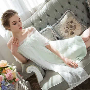 

Summer Popular Lace Off Shoulder Women Sleeping Dress Half Sleeve Thin Nightgown Ladies Girl Sweet Loose Comfortable Sleepwear