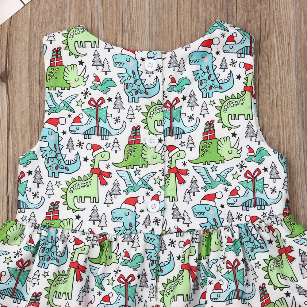 Baby Girls Allover Cartoon Dinosaur Graphic Smock Dress Toddler Girls' Allover Dog And Floral Print Dresses