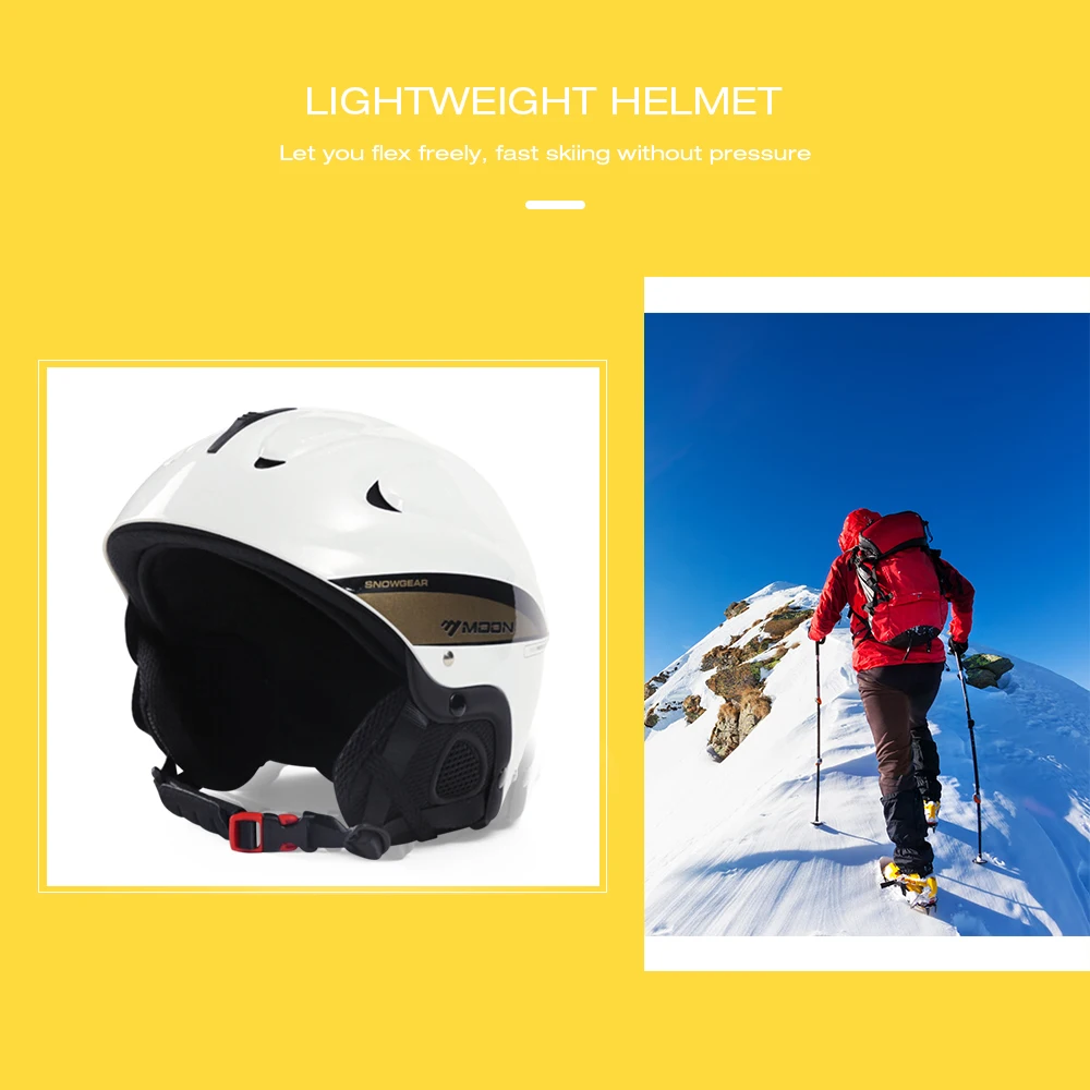 Moon лыжный велосипедный шлем легкий двойной шпон с кнопкой лобового стекла спортивные шлемы