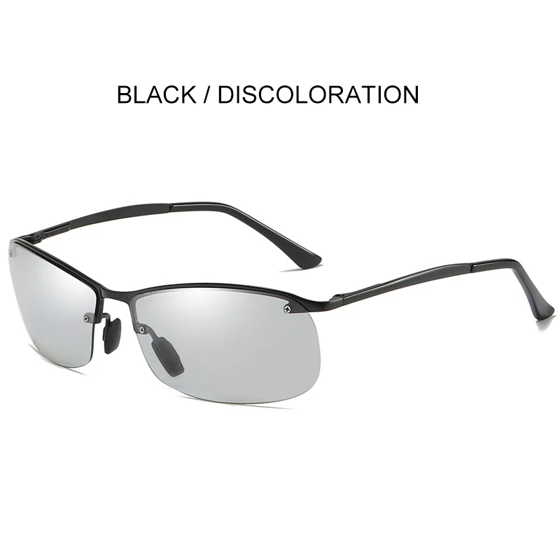 BLACK Discoloration SIMPRECT фотохромные Солнцезащитные очки Мужские TAC UV400 поляризованные солнцезащитные очки ретро квадратные антибликовые водительские солнцезащитные очки для мужчин - Цвет линз: BLACK Discoloration