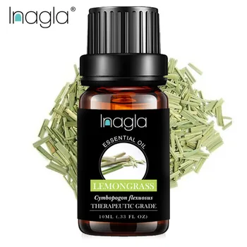 

Inagla Lemongrass Essential Oil Pure Natural 10ML Pure Essential Oils Aromatherapy Diffusers Oil Relieve Stress Home Air Care