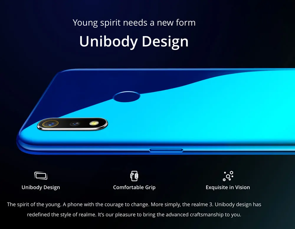 Мобильный телефон Realme 3 rmx1821, версия RU, 6,22 дюймов, 3 Гб ОЗУ, 32 Гб ПЗУ, Восьмиядерный, двойная тыловая камера, 13 МП, 2 МП, Android 9,0, 4230 мАч, мобильный телефон