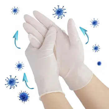 

100PCS Multipurpose 100pcs/box Disposable Latex Gloves Hands Protection Elastic Gloves for Household Cleaning Household Scrubber