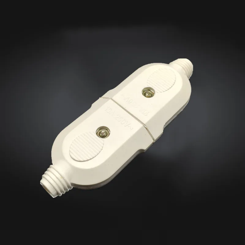 EU European 2 Pin AC Power Adapter Plug Connector Adapter Electrical Connector Power Plug 1pc
