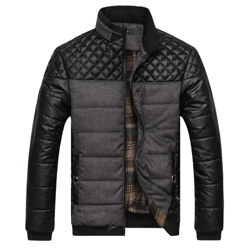 URBANFIND классический бренд для мужчин модные теплые куртки размера плюс L-4XL лоскутное плед дизайн Молодой человек Casaul зимние пальто