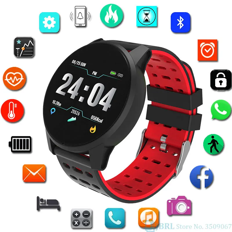 

Digital Watch Men Women Blood Pressure Fitness Tracker Electronics watch for Andriod Ios Cardio HR Monitor Pedometer Wristwatch