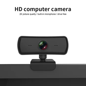 

2K 1920*1080P Webcam HD Computer PC WebCamera with Microphone Rotatable Cameras for Live Broadcast Video Calling Conference Work