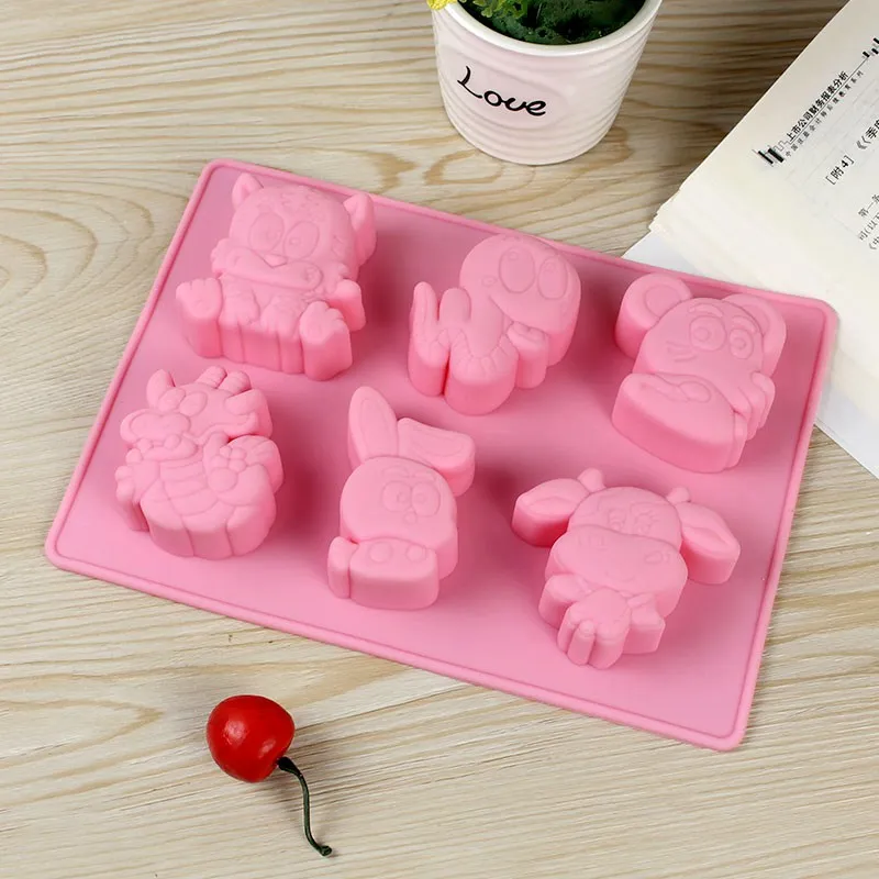 Silicone Soap Molds Cute Animal Shape Chocolate Candy Mold Sugarcraft