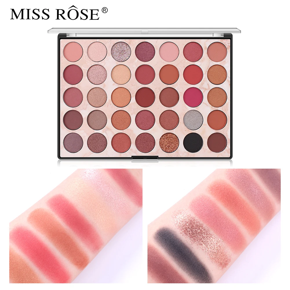 Miss Rose, 35 цветов, обнаженные блестящие тени для век, водостойкие Перламутровые тени для макияжа, блестящие пигменты, дымчатые тени для век, палитра косметики - Цвет: 05