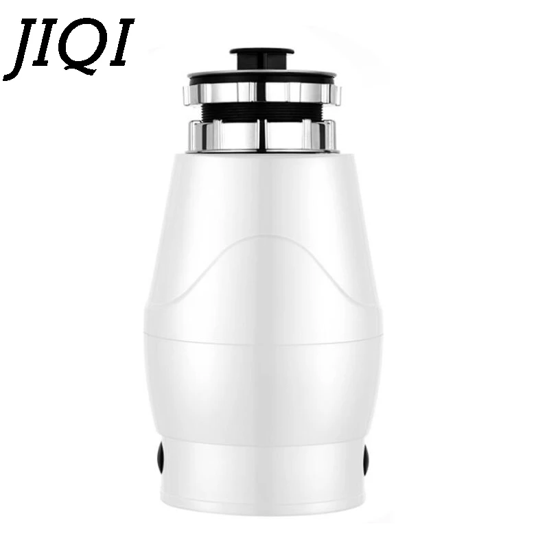 white disposal JIQI кухонный комбайн для мусора, лезвие из нержавеющей стали, измельчитель для удаления остатков пищи, измельчитель для раковины, измельчитель отходов с воздушным переключателем - Цвет: white disposal