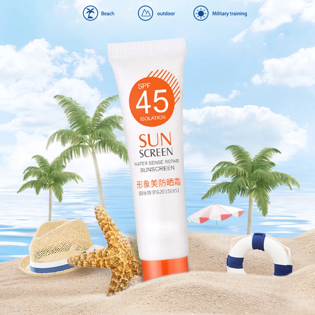 Солнцезащитный крем для лица SPF 45, увлажняющий, освежающий, нежирный, Солнцезащитный светильник, дышащий, УФ-защита, крем для кожи