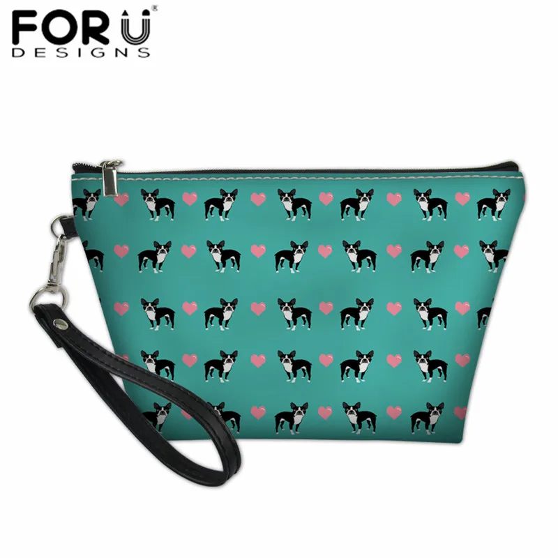 FORUDESIGNS/Бостон-терьер, косметичка для женщин, косметичка для макияжа, дорожная Водонепроницаемая портативная макияжная сумка, женские туалетные сумки - Цвет: Z3676Z8