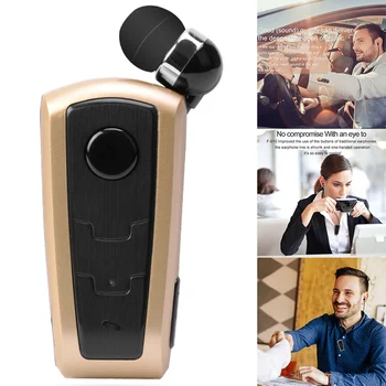 

Hot Sale Wireless Bluetooth Headset Lavalier Type Telescopic Bluetooth Headset with Vibration Voice Report Smart One For Two