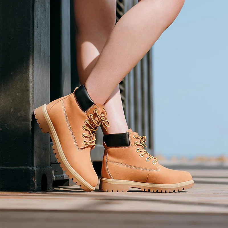 Xiaomi Cowhide Tooling Boots Men Women Martin Boots Warm Winter Wear Resistant Anti-slip Up Antibac