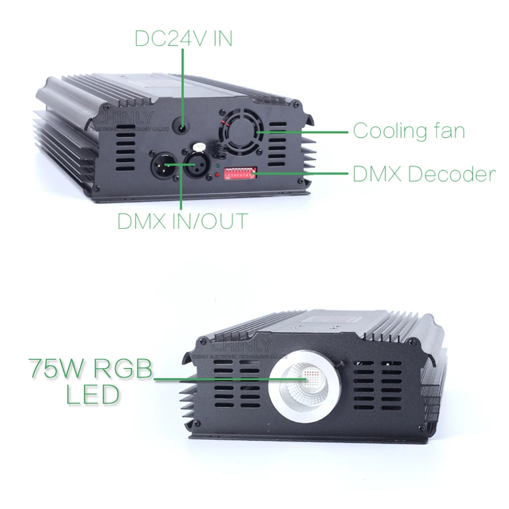 DMX 75W RGB LED Fiber Optic Engine Driver+28key RF Remote controller for all kinds fiber optics