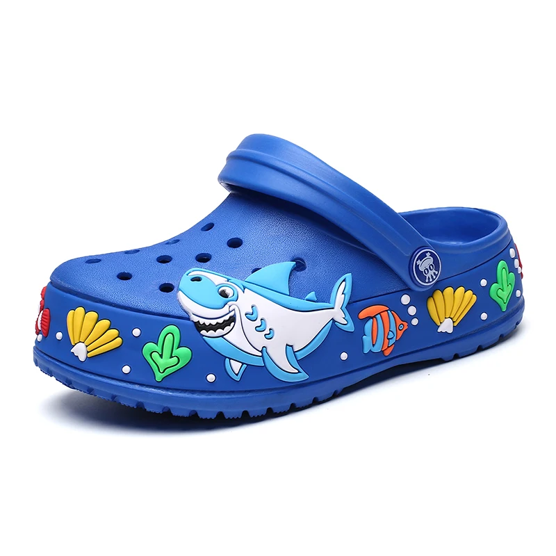 Zapatillas de verano con dibujos animados para niños, calzado para jardín, zuecos de niños, 2020