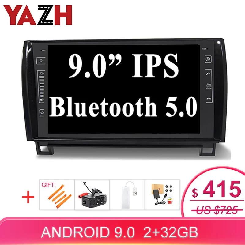 YAZH 1 din автомобильный стерео Android мультимедийный для Toyota Sequoia 2012 цифровой Радио 9 0