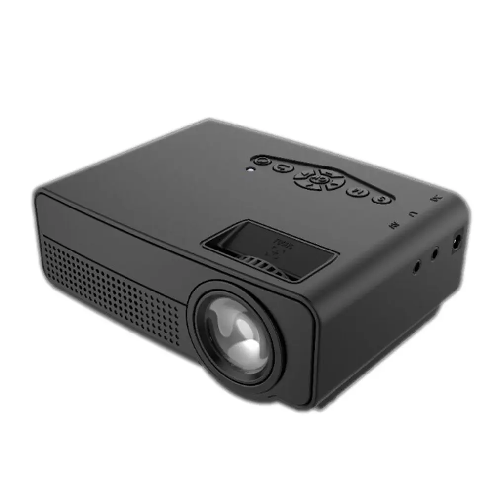 Bp-S280 светодиодный портативный домашний кинотеатр Hd мини смарт-проектор с ЖК-дисплеем Tft опционально проводной Синхронизация - Цвет: black