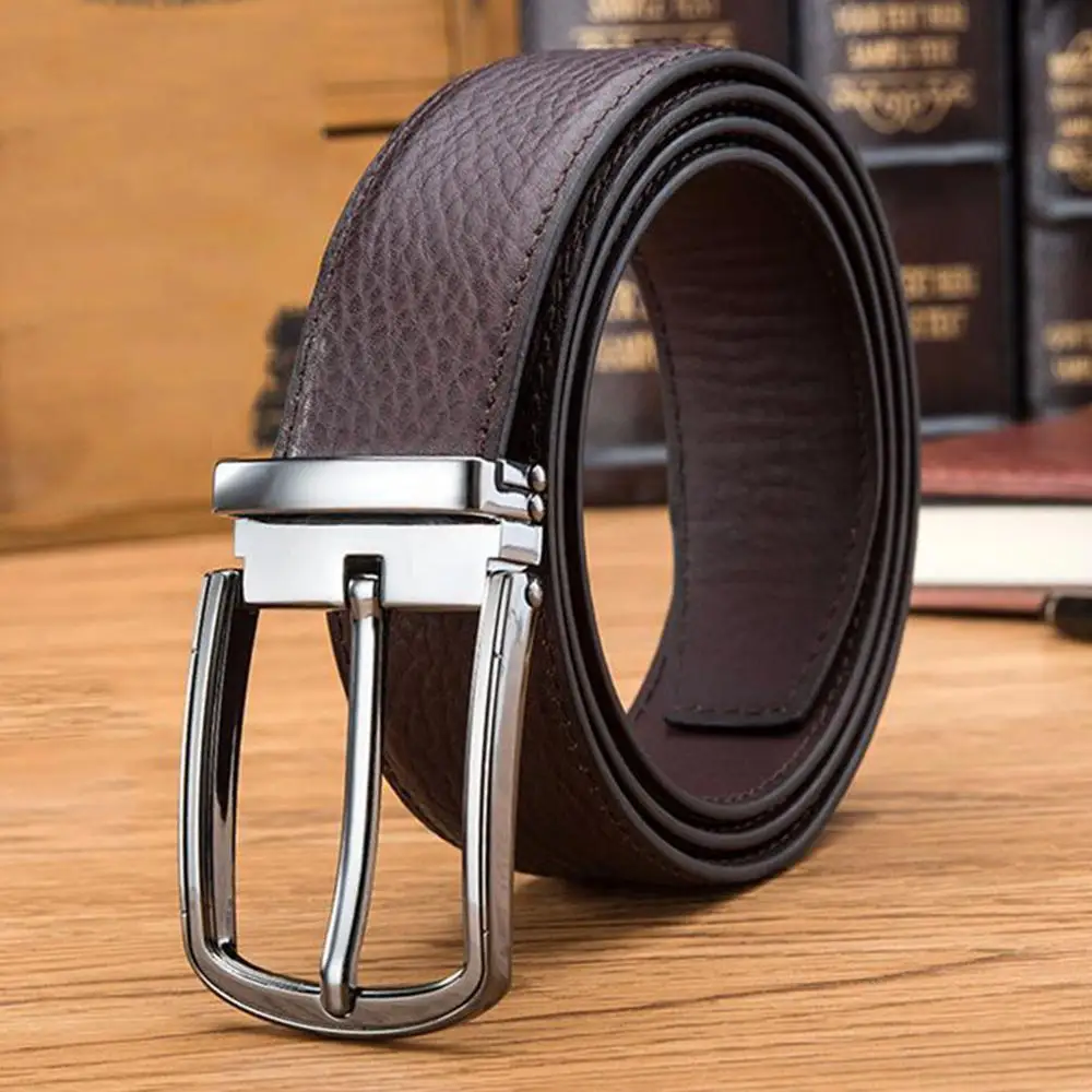 FAJARINA Brand Name Top Quality Real Cow Genuine Leather Belt Straped Pin Buckle Metal Belts for Men Free Shipping N17FJ741