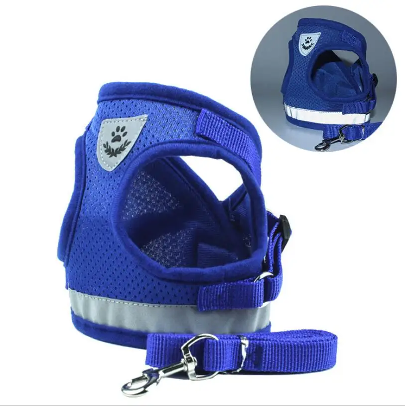 1 Поводок для собак, кошек, домашних животных, поводок для собак, светоотражающий ходьба для щенков, шлейка с поводком, Регулируемый жилет, товары для домашних животных - Цвет: 1