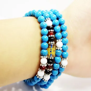 

Open Light Natural Blue Pine 108 Six-Word True Bracelet