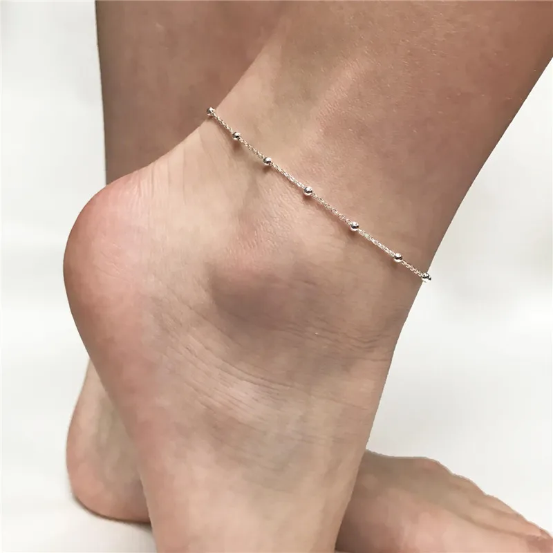 Beads Anklets Women Summer Ocean Beach Ankle Bracelet Foot Leg Jewelry silver anklet bracelet beads anklet bead bracelet fashion accessories
