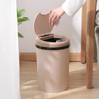 

Automatic Waste Bin Infrared Touchless Stainless Steel Automatic Smart Motion Sensor Rubbish Waste Bin Kitchen Trash Can