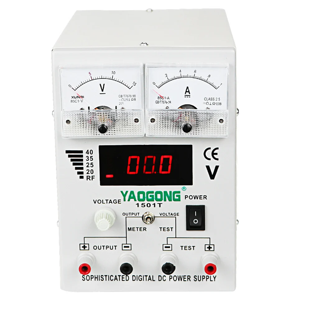 

Short circuit protection Yaogong 1501T regulated DC power phone computer repair 15V 1A Signal Detection
