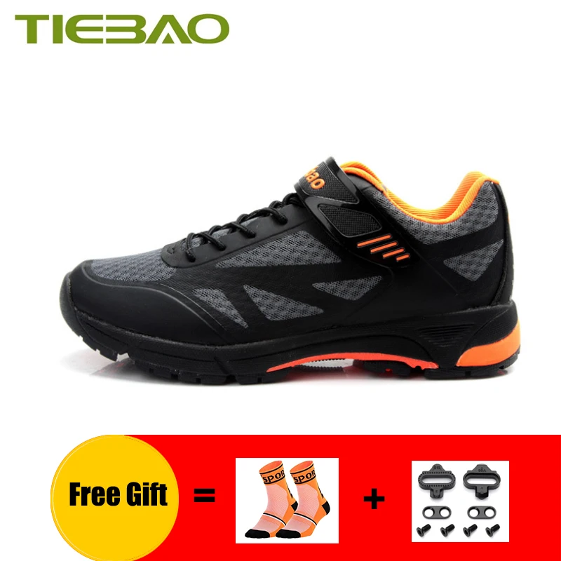 Cleats with 1406 O TIEBAO/Мужская и женская обувь для велоспорта; sapatilha ciclismo; mtb pro; самозакрывающаяся дышащая обувь для горного велосипеда; кроссовки суперзвезды - Цвет: Cleats with 1406 O