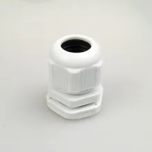 20 шт. PG7 белый пластиковый водонепроницаемый кабельный разъем для 3-6,5 мм кабеля