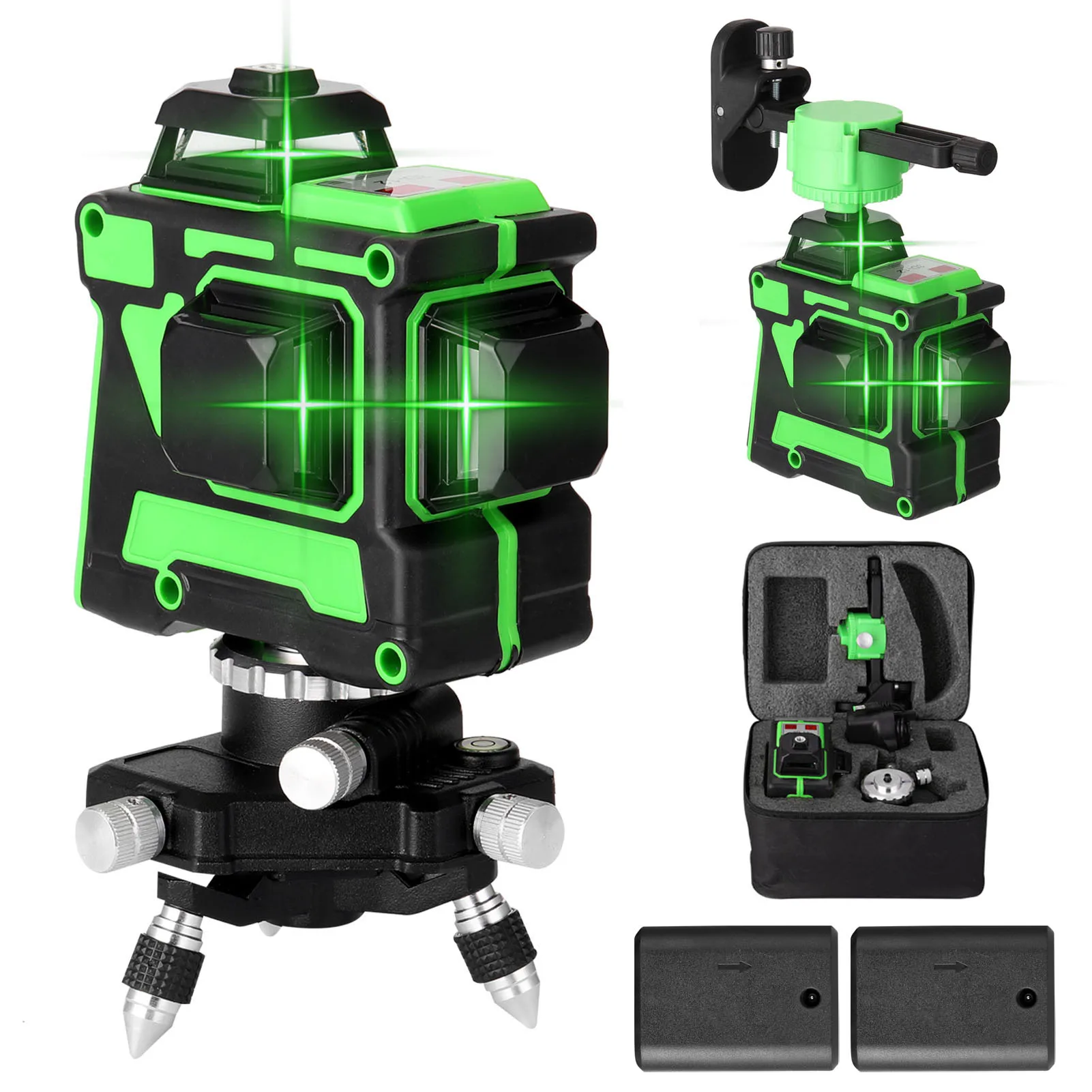 New 360 Laser Level Adapter For 12 Lines 3D Green Beam Line Holder Self Leveling 