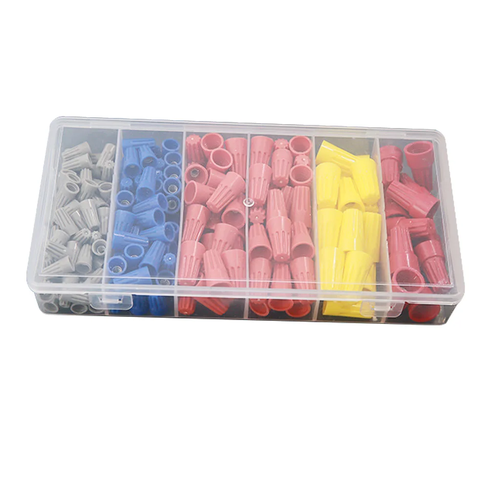 

158pcs Reusable Home Spring Inserted Screw Terminal Electrical Wire Connector Cap Rotating Lighting Durable Twisted On Plastic