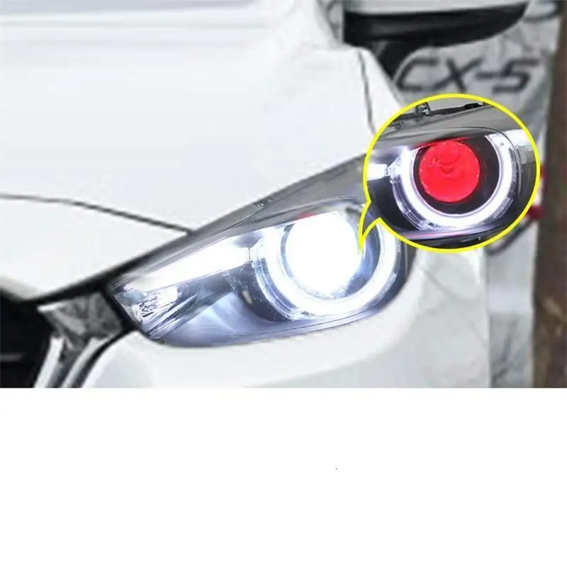 Neblineros Led Para Авто дневные ходовые Боковые указатели поворота передние противотуманные фары автомобильные фары в сборе для Mazda Axela