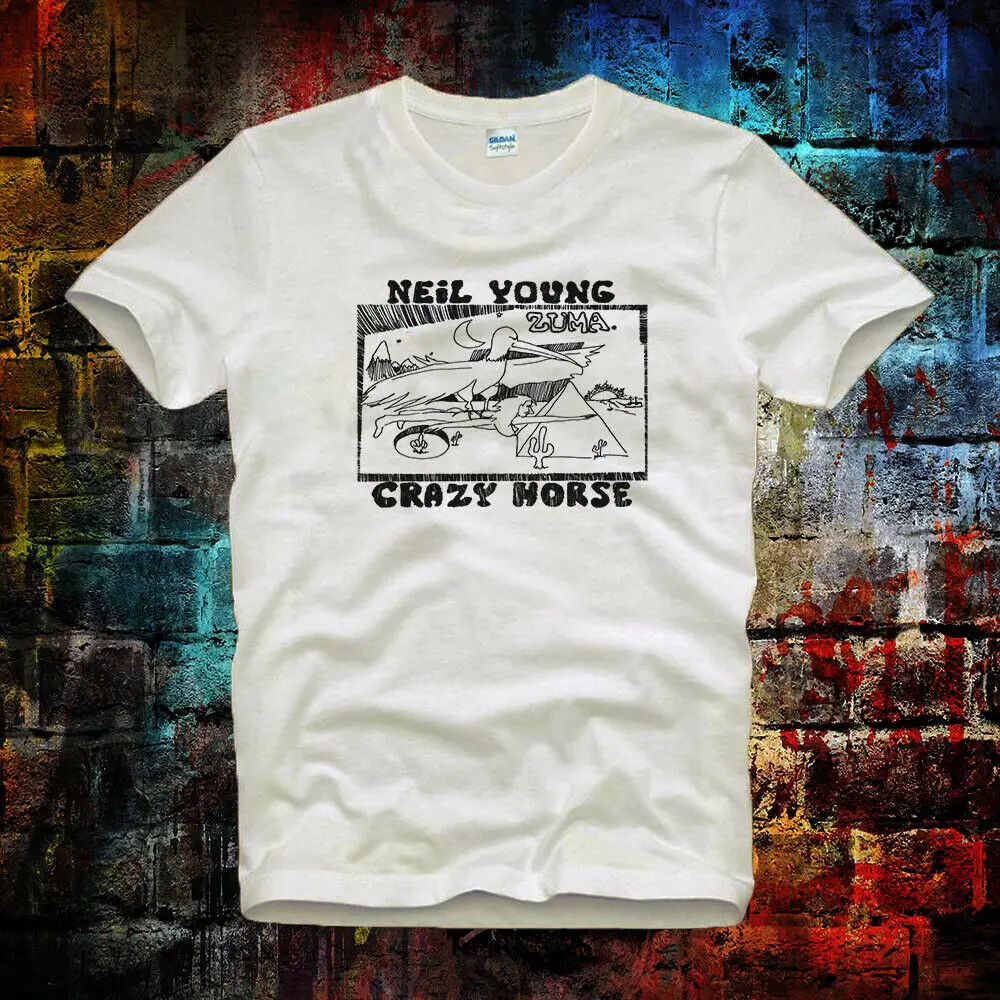 Neil Young Crazy Horse Zuma народная рок ретро крутая унисекс и женская футболка 543b