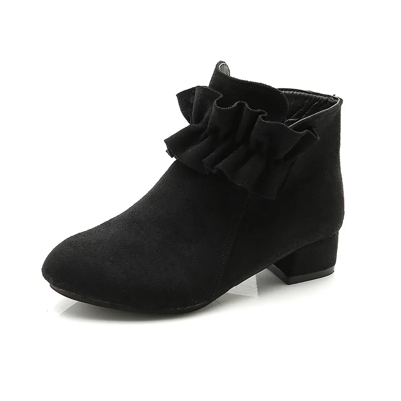

NEW 2019 Girls Leather Boots Girls Shoes Autumn Winter PU Leather Children Boots Fashion Winter Kids Boots 4 5 6 7 8 9 10 11 12