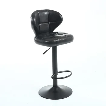

European-style Retro Home Bar Chair High Stool Bar Chair Lift Rotary Bar Stool Iron Swivel Chair Front Backrest Stool